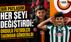 Bir paylaşım her şeyi değiştirdi: Ordulu futbolcu takımdan gönderildi
