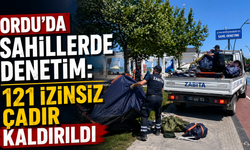 Ordu'da sahillerde denetim: 121 izinsiz çadır kaldırıldı