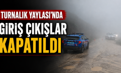 Turnalık Yaylası'nda giriş çıkışlar kapatıldı