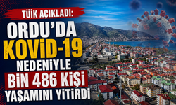 TÜİK açıkladı: Ordu'da KOVID-19 nedeniyle bin 486 kişi yaşamını yitirdi