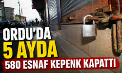 Ordu'da 5 ayda 580 esnaf kepenk kapattı
