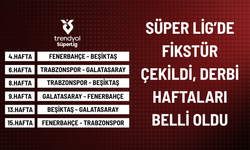 Süper Lig'de fikstür çekildi, derbi haftaları belli oldu