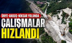 Ünye-Akkuş-Niksar yolunda çalışmalar hızlandı