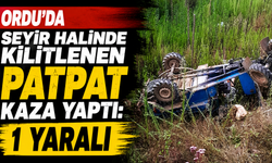 Ordu'da seyir halinde kilitlenen patpat kaza yaptı: 1 yaralı