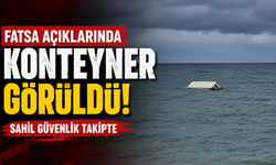 Fatsa açıklarında konteyner görüldü: Sahil Güvenlik takipte
