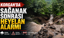 Korgan’da sağanak sonrası heyelan alarmı