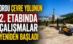 Ordu çevre yolunun 2. etabında çalışmalar yeniden başladı