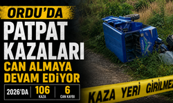 Ordu'da patpat kazaları can almaya devam ediyor: 2026'da 106 kaza, 6 can kaybı