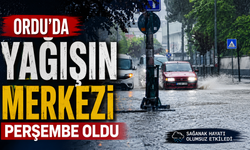 Ordu’da yağışın merkezi Perşembe oldu