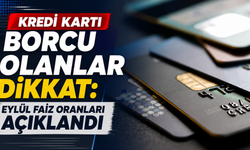 Kredi kartı borcu olanlar dikkat: Eylül faiz oranları açıklandı