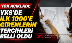 YÖK açıkladı: YKS’de ilk 1000’e girenlerin tercihleri belli oldu
