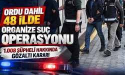 Ordu dahil 48 ilde organize suç operasyonu: 1.008 şüpheli hakkında gözaltı kararı