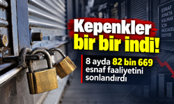 Kepenkler bir bir indi: 8 ayda 82 bin 669 esnaf faaliyetini sonlandırdı
