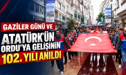 Gaziler Günü ve Atatürk’ün Ordu’ya gelişinin 102. yılı anıldı