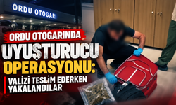 Ordu otogarında uyuşturucu operasyonu: Valizi teslim ederken yakalandılar