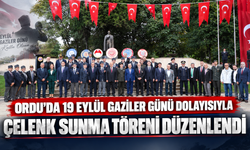 Ordu’da 19 Eylül Gaziler Günü dolayısıyla çelenk sunma töreni düzenlendi