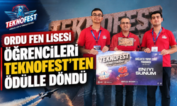 Ordu Fen Lisesi öğrencileri TEKNOFEST’ten ödülle döndü