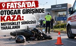 Fatsa’da otogar girişinde kaza: Motosiklet sürücüsü yaralandı