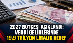 2027 Bütçesi Açıklandı: Vergi Gelirlerinde 19,9 Trilyon Liralık Hedef
