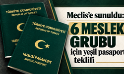 Meclis’e sunuldu: 6 meslek grubu için yeşil pasaport teklifi
