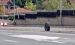 Ankara'da seyir halindeki EGO otobüsünün lastikleri koptu