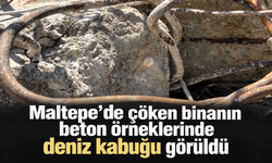 Maltepe’de çöken binanın beton örneklerinde deniz kabuğu görüldü