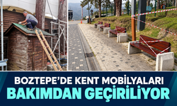 Boztepe’de kent mobilyaları bakımdan geçiriliyor