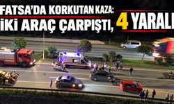 Fatsa’da korkutan kaza: İki araç çarpıştı, 4 yaralı