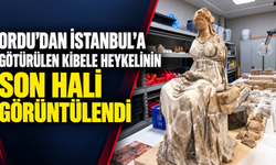 Ordu’dan İstanbul’a götürülen Kibele heykelinin son hali görüntülendi
