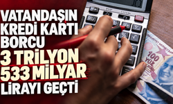 Vatandaşın kredi kartı borcu 3 trilyon 533 milyar lirayı geçti