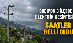 Ordu’da 3 ilçede elektrik kesintisi: Saatler belli oldu