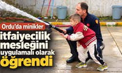 Ordu'da minikler itfaiyecilik mesleğini uygulamalı olarak öğrendi