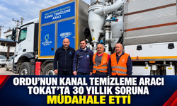 Ordu’nun kanal temizleme aracı Tokat’ta 30 yıllık soruna müdahale etti
