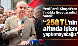Yeni Partili Şimşek’ten fındıkta fiyat garantisi vaadi: “250 TL’nin altında işlem yaptırmayacağız”