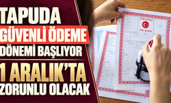 Tapuda güvenli ödeme dönemi başlıyor: 1 Aralık'ta zorunlu olacak