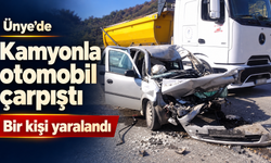 Ünye’de kamyonla otomobil çarpıştı: Bir kişi yaralandı
