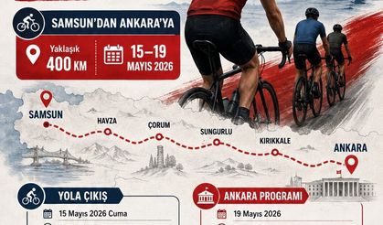 ÜNİPERSAN'den Samsun'dan Ankara'ya bisiklet eylemi