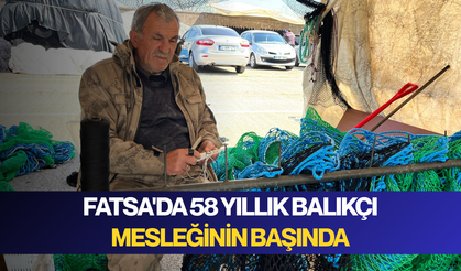 Fatsa'da 58 yıllık balıkçı, mesleğinin başında
