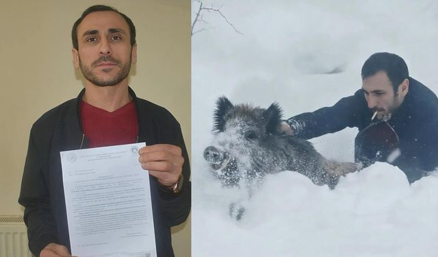 Yavru domuzu elleriyle yakalamıştı: 15 bin lira ceza kesildi