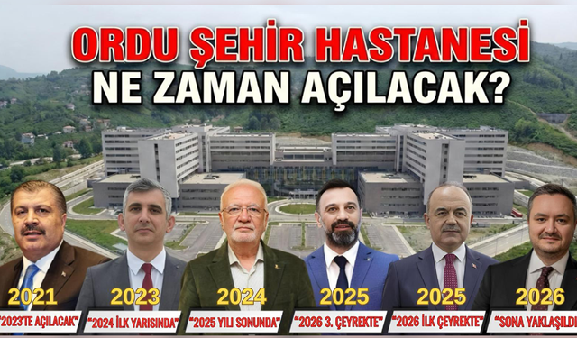 Ordu Şehir Hastanesi’nde sona gelinemedi