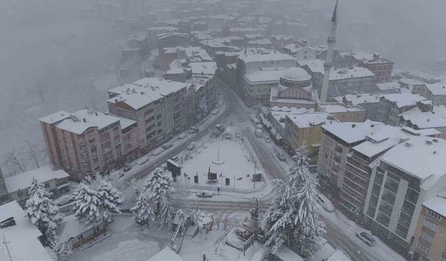 Ordu'nun yükseklerinde kar yağışı