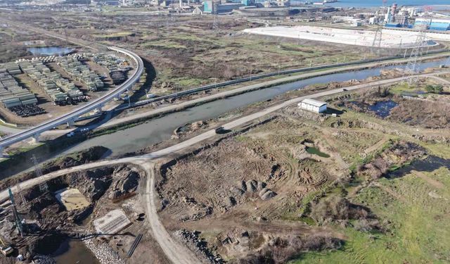 Samsun Yeni OSB'de taşkın kontrol çalışmaları