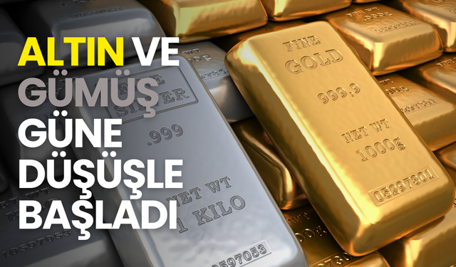 Altın ve gümüş güne düşüşle başladı