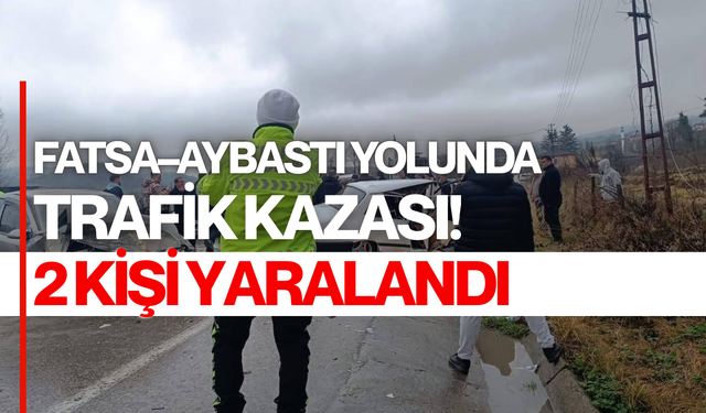Fatsa–Aybastı yolunda trafik kazası! 2 kişi yaralandı