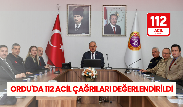 Ordu'da 112 Acil çağrıları değerlendirildi: Çağrı sayısı azaldı