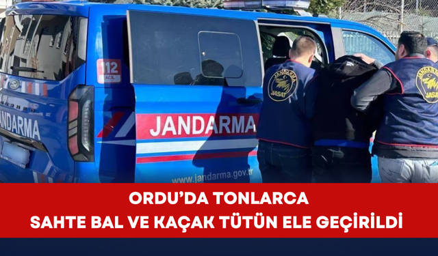 Ordu'da tonlarca sahte bal ve çok sayıda kaçak sigara ele geçirildi