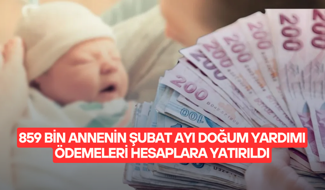859 bin annenin şubat ayı doğum yardımı ödemeleri hesaplara yatırıldı