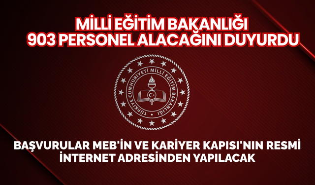 MEB, 903 personel alacağını duyurdu