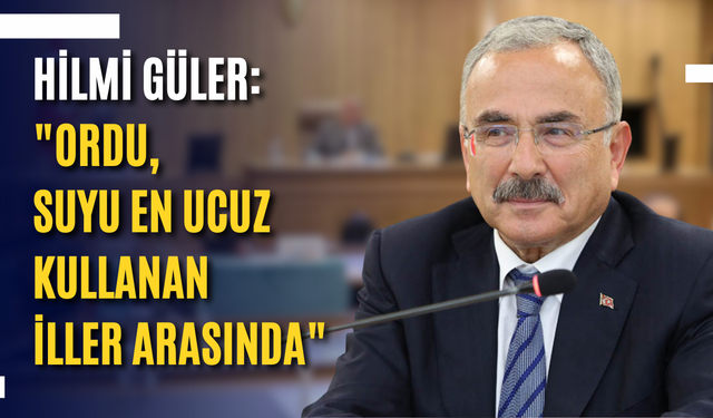 Hilmi Güler: "Ordu, suyu en ucuz kullanan iller arasında"