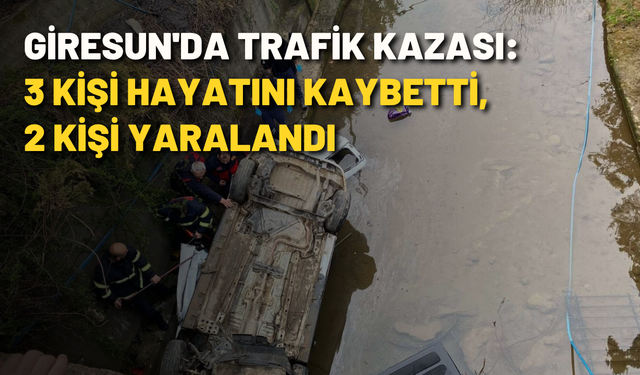 Giresun'da trafik kazası: 3 kişi hayatını kaybetti, 2 kişi yaralandı